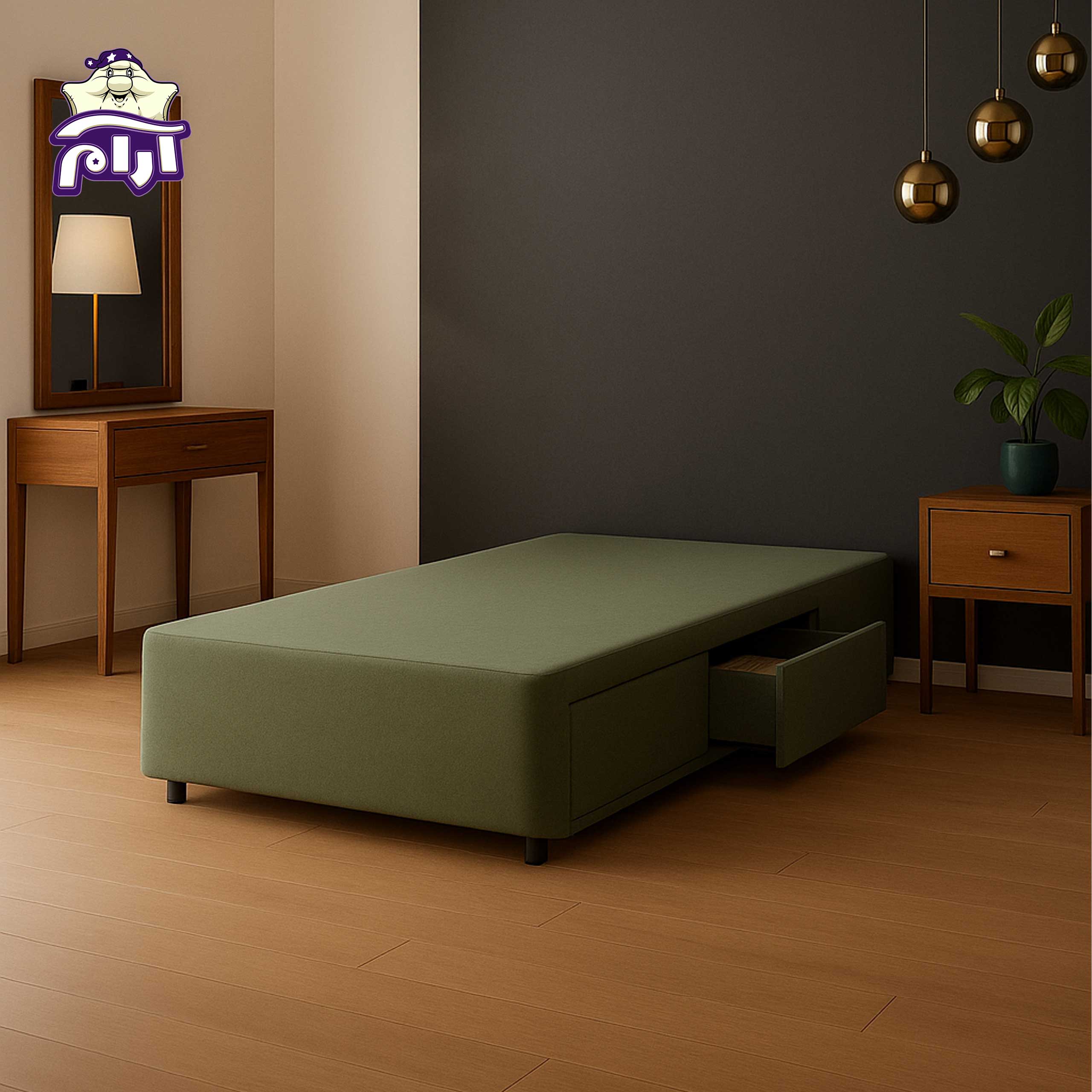 باکس تختخواب آرامن مدل کشودار