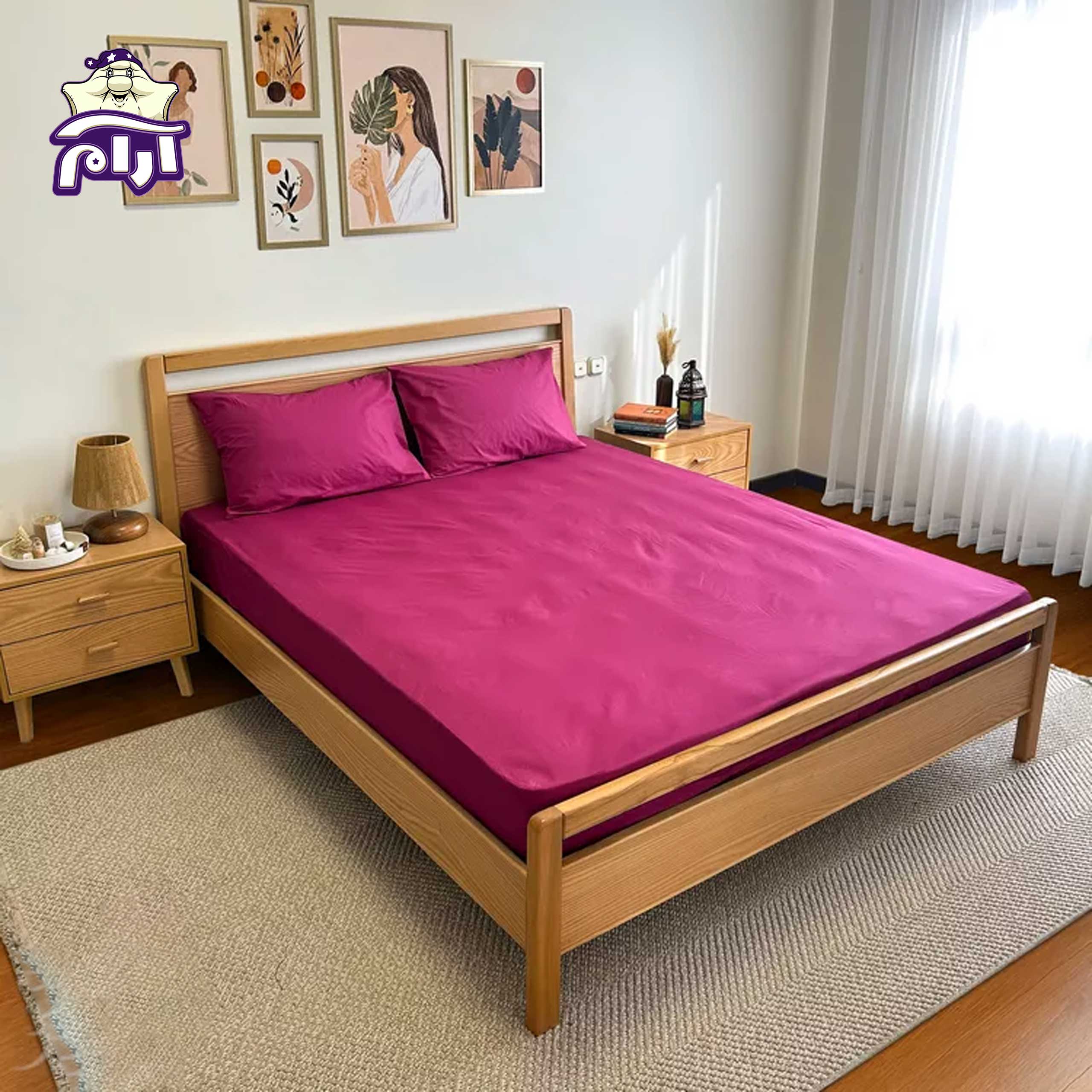ملحفه کشدوز تشک و بالش مدل ساده پارس ۲۰۰×۱۶۰