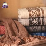 حوله دستی بهباف آذر مدل کارتال سایز ۴۰x۸۰ سانتی‌متر آرام خواب