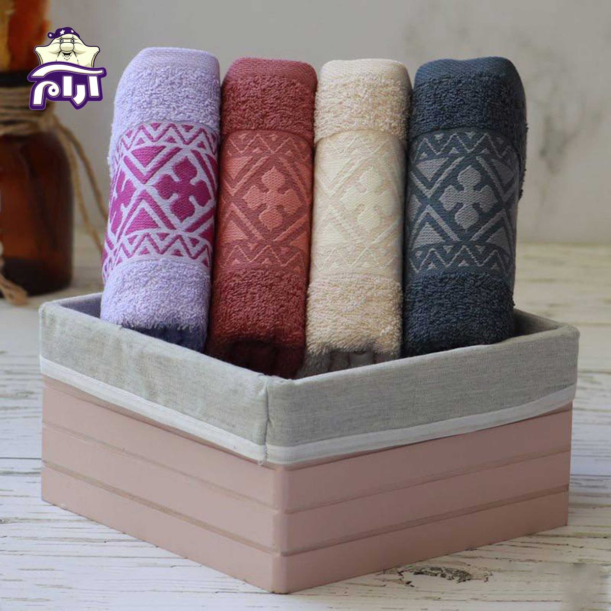 حوله دستی بهباف آذر مدل کارتال سایز ۴۰x۸۰ سانتی‌متر - Image 5