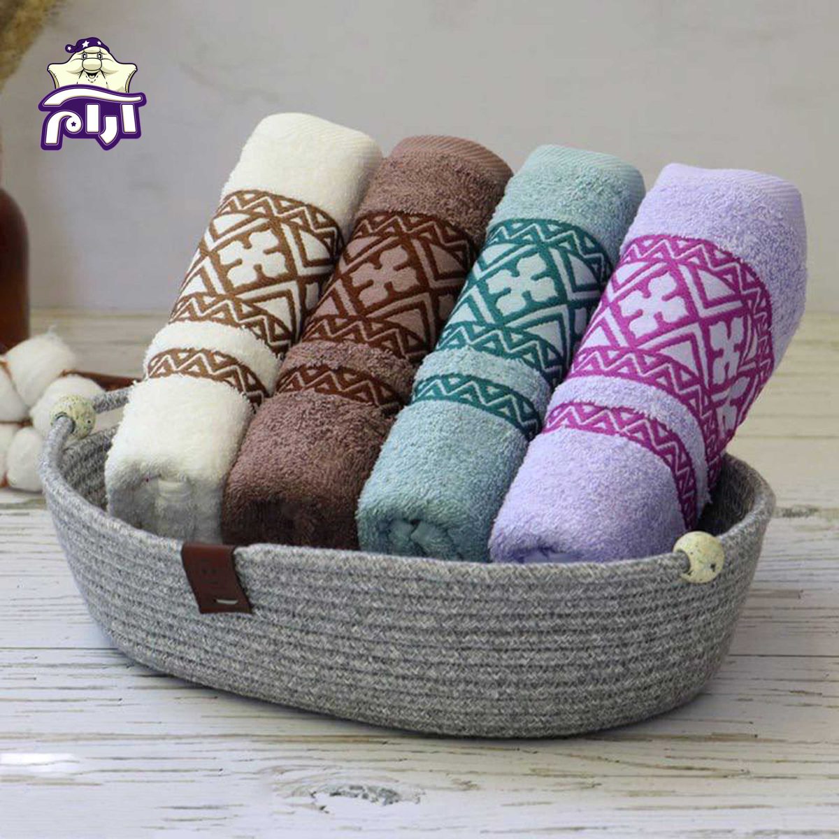 حوله دستی بهباف آذر مدل کارتال سایز ۴۰x۸۰ سانتی‌متر - Image 7