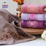 حوله دستی بهباف آذر مدل کارتال سایز ۴۰x۸۰ سانتی‌متر