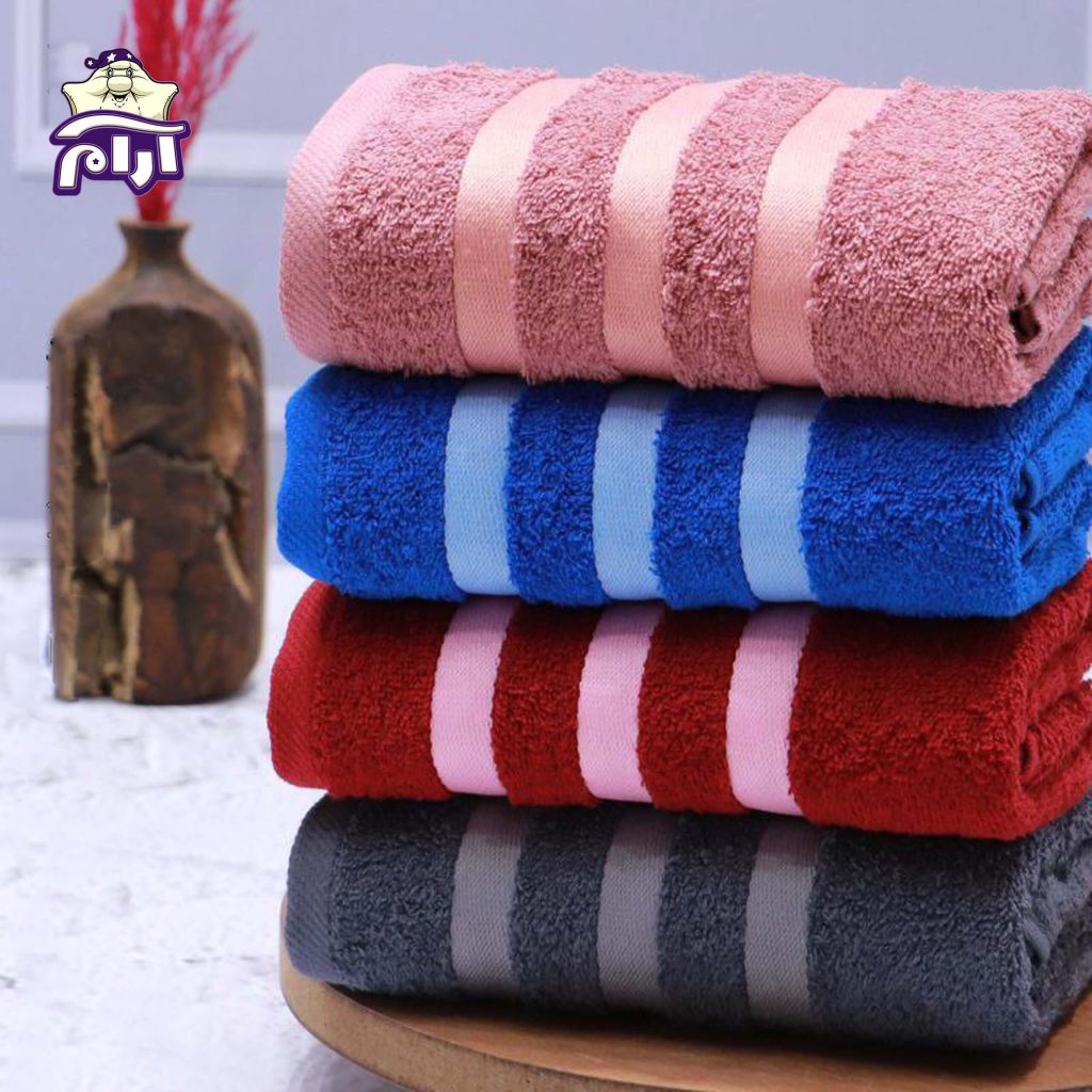 حوله دستی بهباف آذر مدل رنگین کمان سایز ۴۰x۸۰ سانتی‌متر