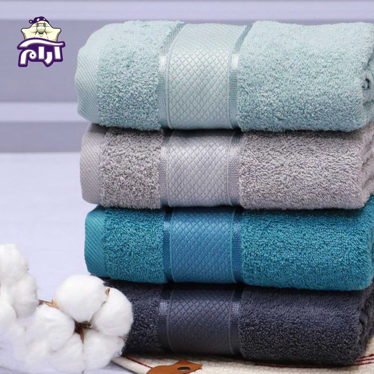 حوله دستی بهباف آذر مدل سیلور سایز ۴۰x۸۰ سانتی‌متر - Image 4