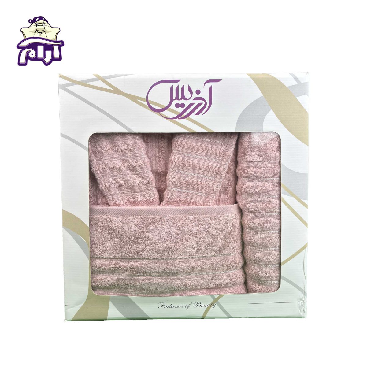 نیم ست حوله پالتویی آذرریس تبریز مدل موج سایز L - Image 3