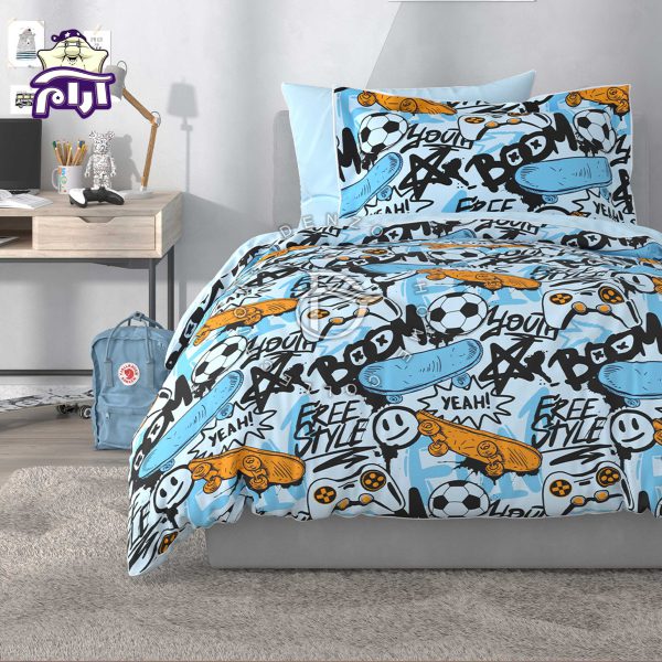 سرویس روتختی لحاف یک نفره دنزو 5 تکه کد 1003