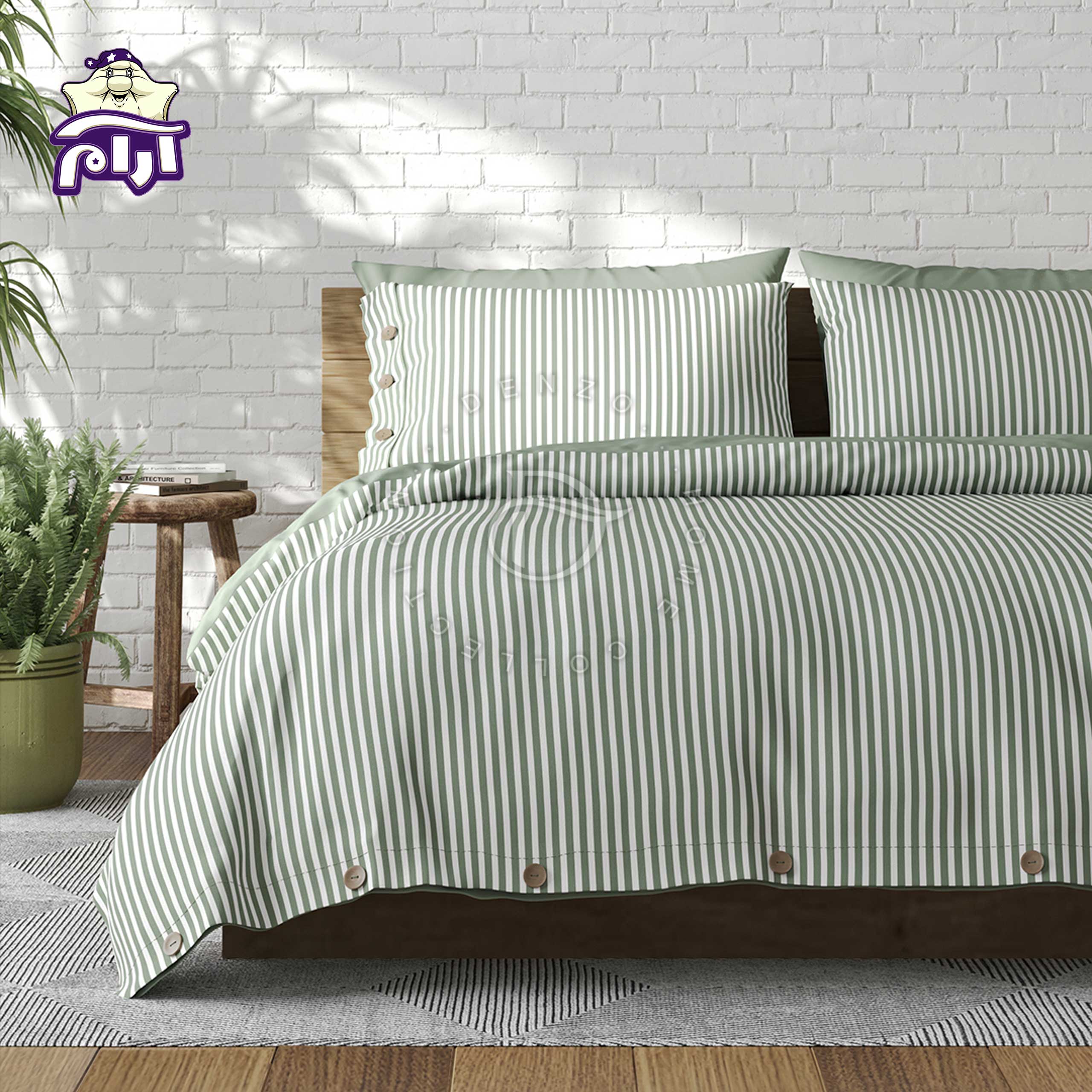 aramkhab.com-Denzo-77-bed-linen-service-1 سرویس روتختی لحاف دو نفره دنزو 7 تکه کد 77
