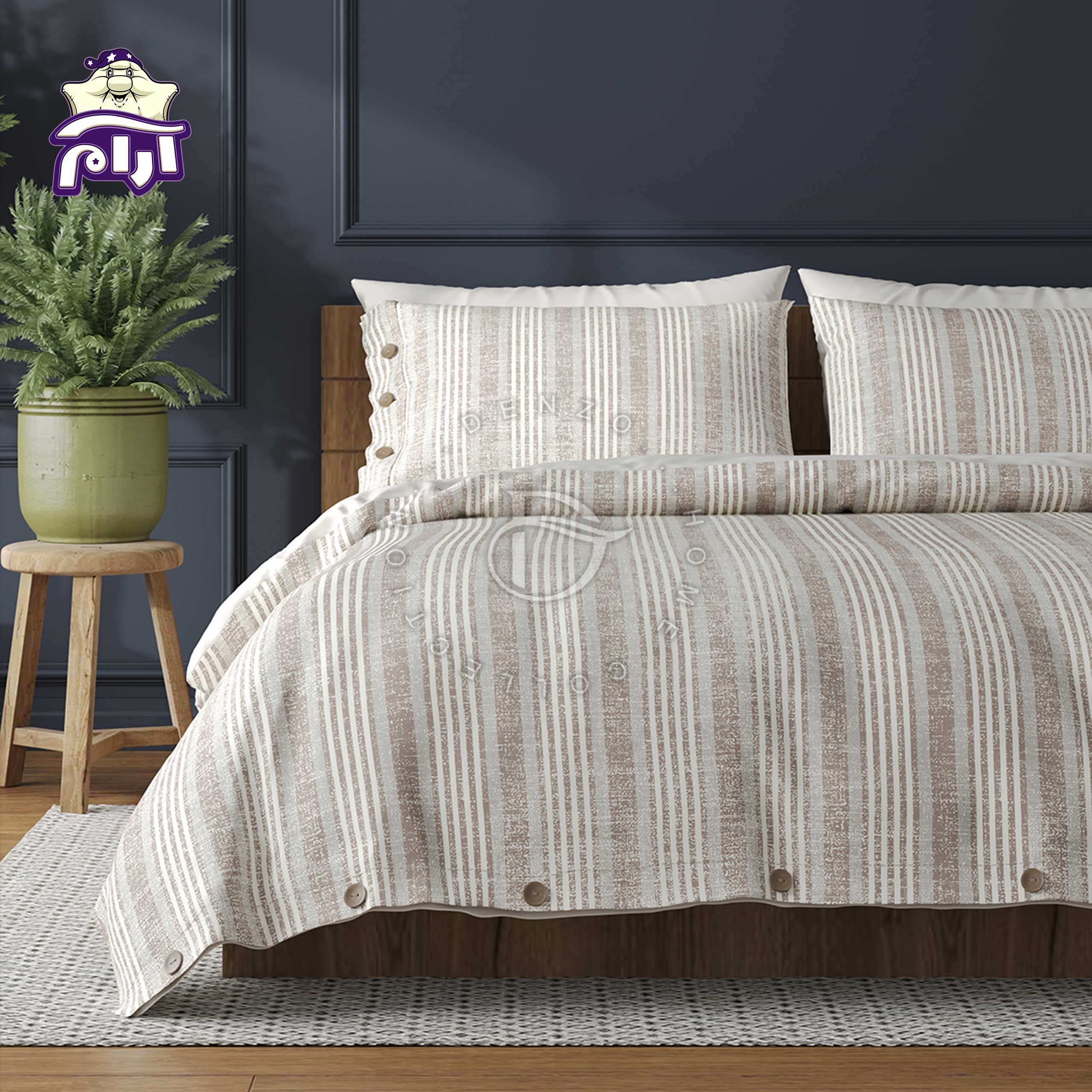 سرویس روتختی لحاف دو نفره دنزو 7 تکه کد 86