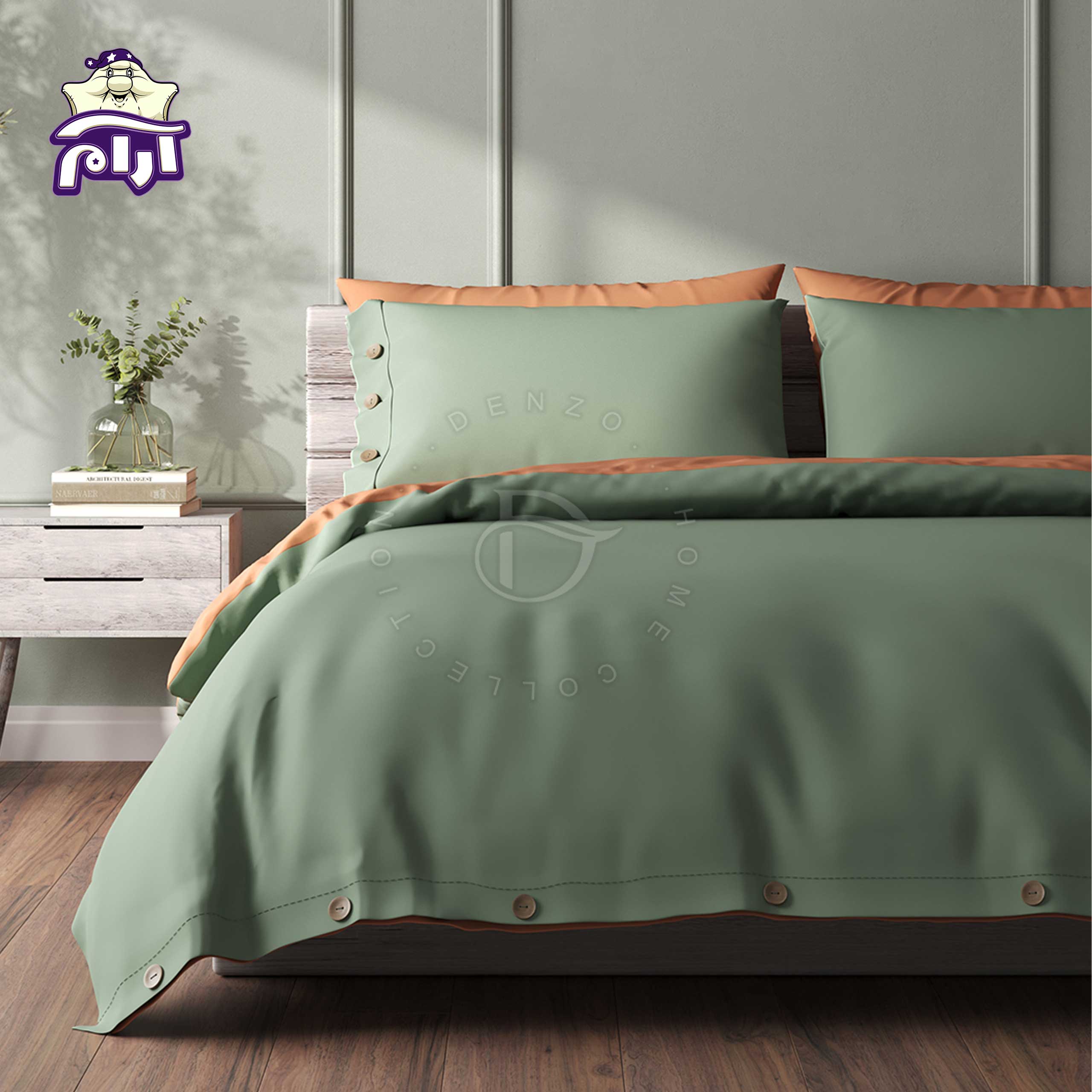 aramkhab.com-Denzo-bedspread-service-code-74 سرویس روتختی لحاف یک نفره دنزو 5 تکه کد 74