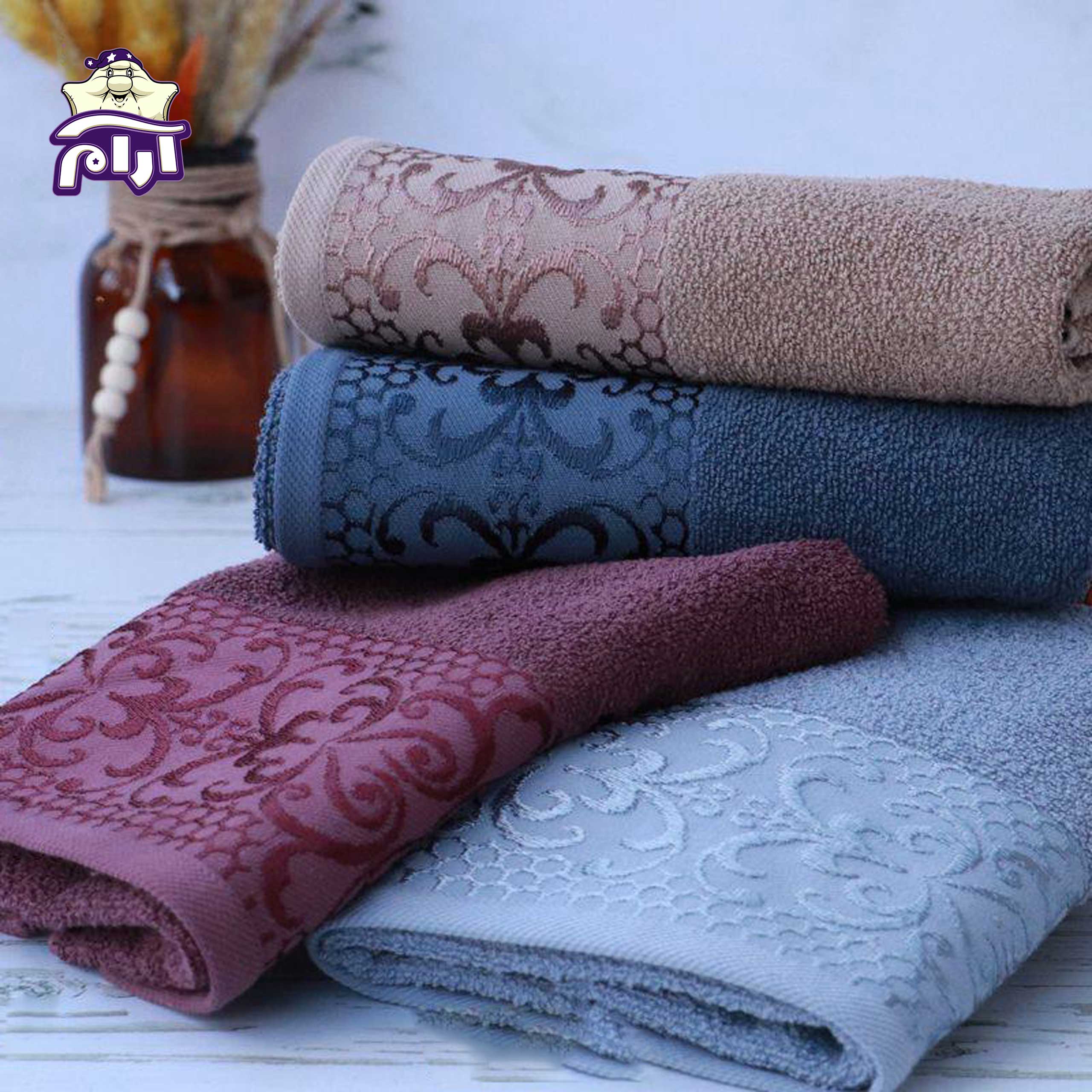 aramkhab.com-Behbaf-Azar-hand-towel,-Floria-model-1 حوله دستی بهباف آذر مدل فلوریا سایز 80×40 سانتیمتر