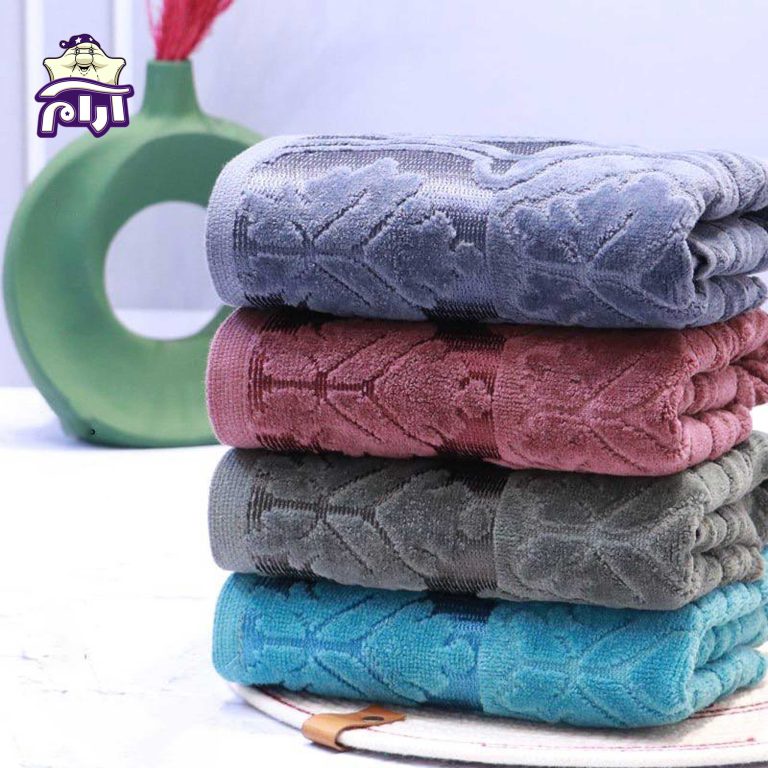 حوله دستی بهباف آذر مدل پارمین سایز ۴۰x۷۸ سانتی‌متر
