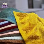 حوله دستی بهباف آذر مدل ورونا سایز 80×40 سانتیمتر - Image 5