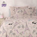 سرویس ملحفه یک نفره دنزو 4 تکه کد 1008