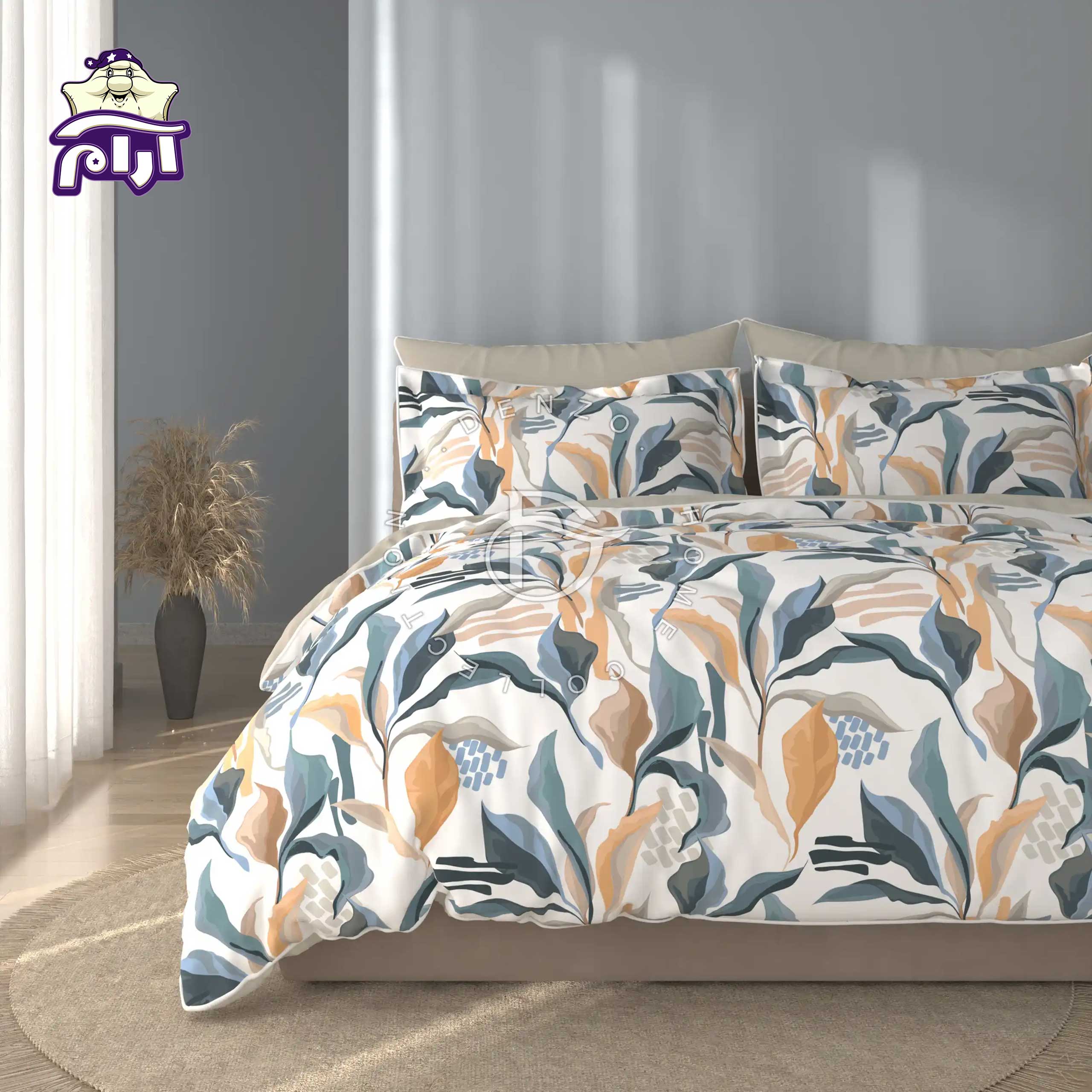 aramkhab.com-Denzo-bedspread-service-code-101-1 سرویس روتختی لحاف یک نفره دنزو 5 تکه کد 101