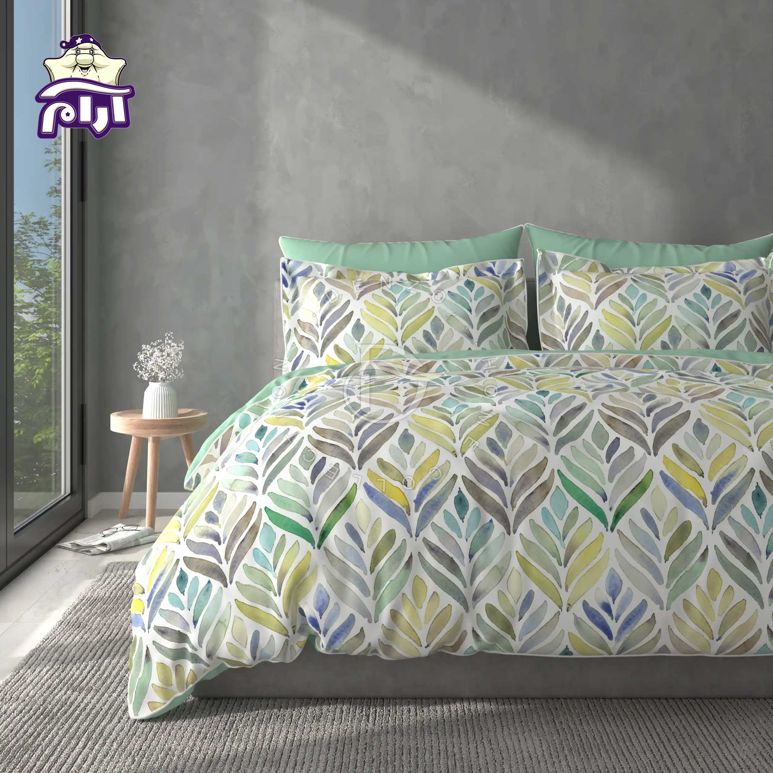 aramkhab.com-Denzo-bedspread-service-code-106-1 سرویس روتختی لحاف یک نفره دنزو 5 تکه کد 106