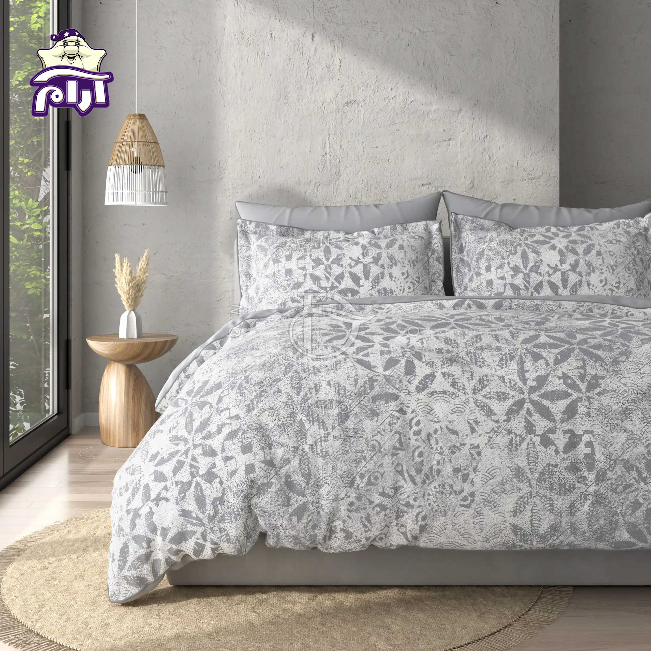 aramkhab.com-Denzo-bedspread-service-code-108-1 سرویس روتختی لحاف یک نفره دنزو 5 تکه کد 108