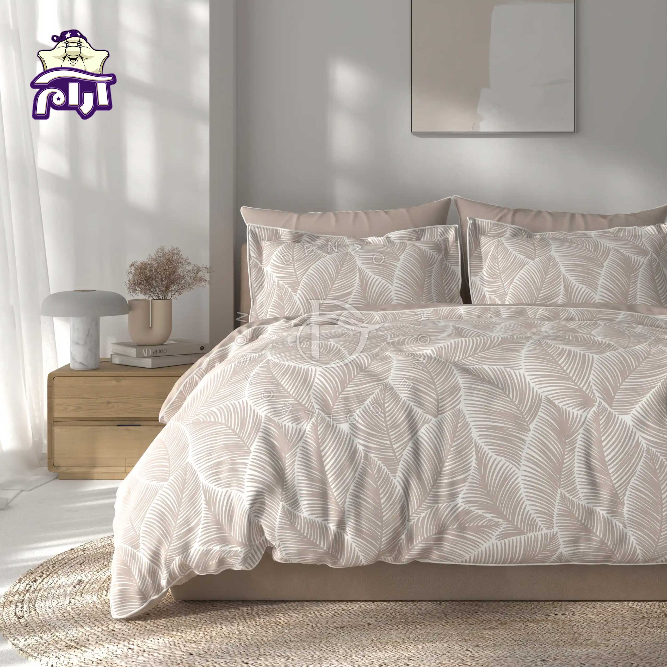 aramkhab.com-Denzo-bedspread-service-code-111-1 سرویس روتختی لحاف یک نفره دنزو 5 تکه کد 111