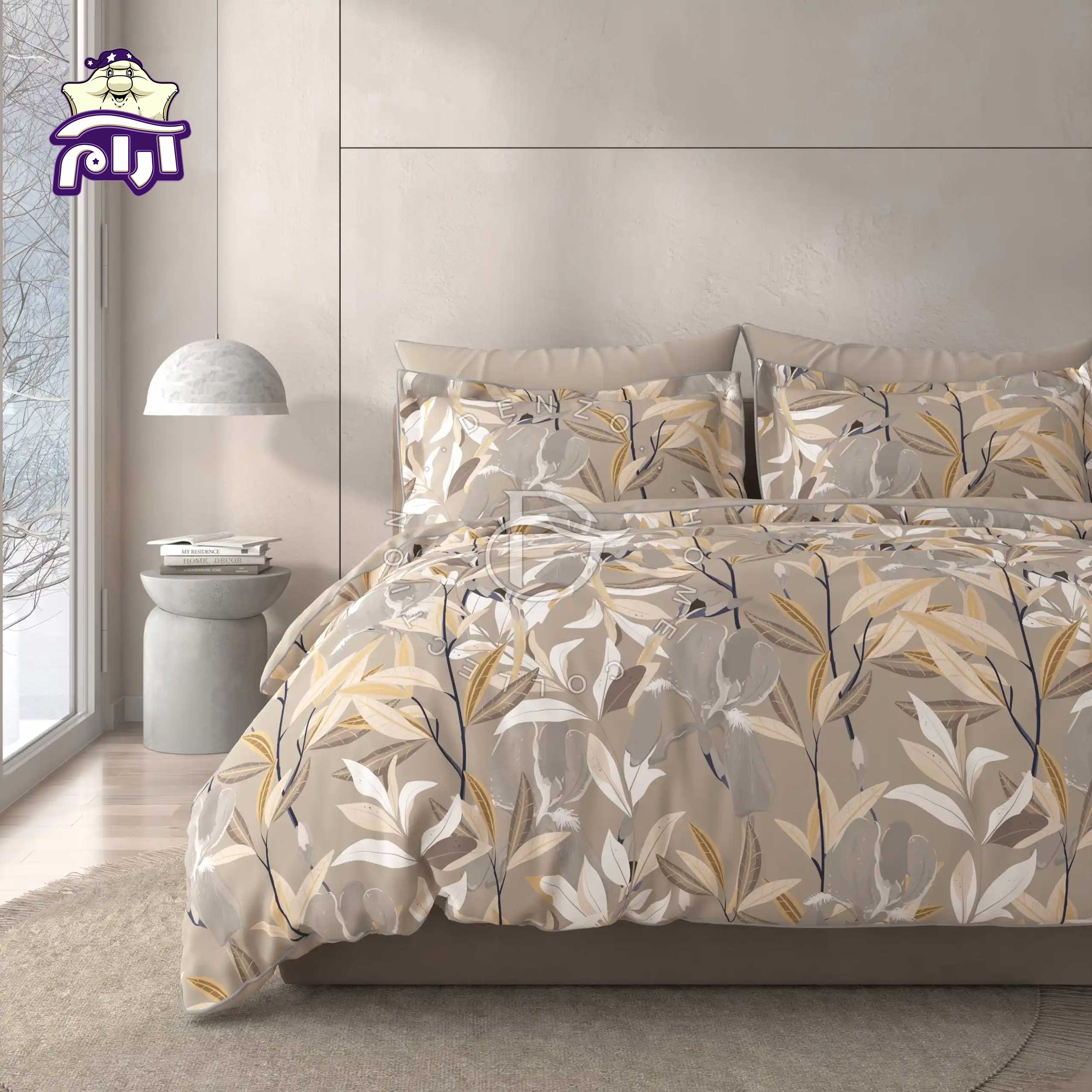 aramkhab.com-Denzo-bedspread-service-code-129-1 سرویس روتختی لحاف یک نفره دنزو 5 تکه کد 129