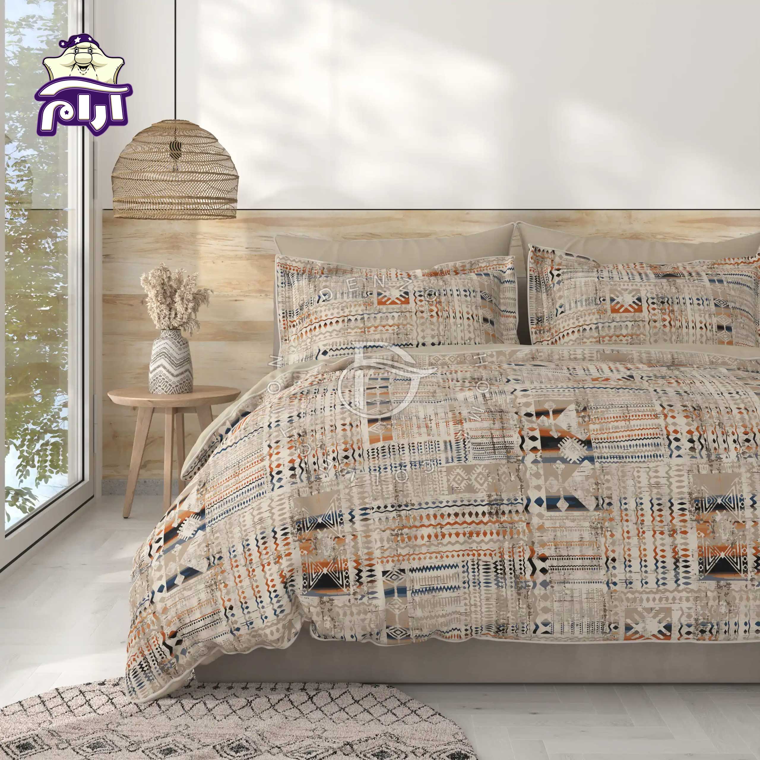 aramkhab.com-Denzo-bedspread-service-code-138-1 سرویس روتختی لحاف یک نفره دنزو 5 تکه کد 138
