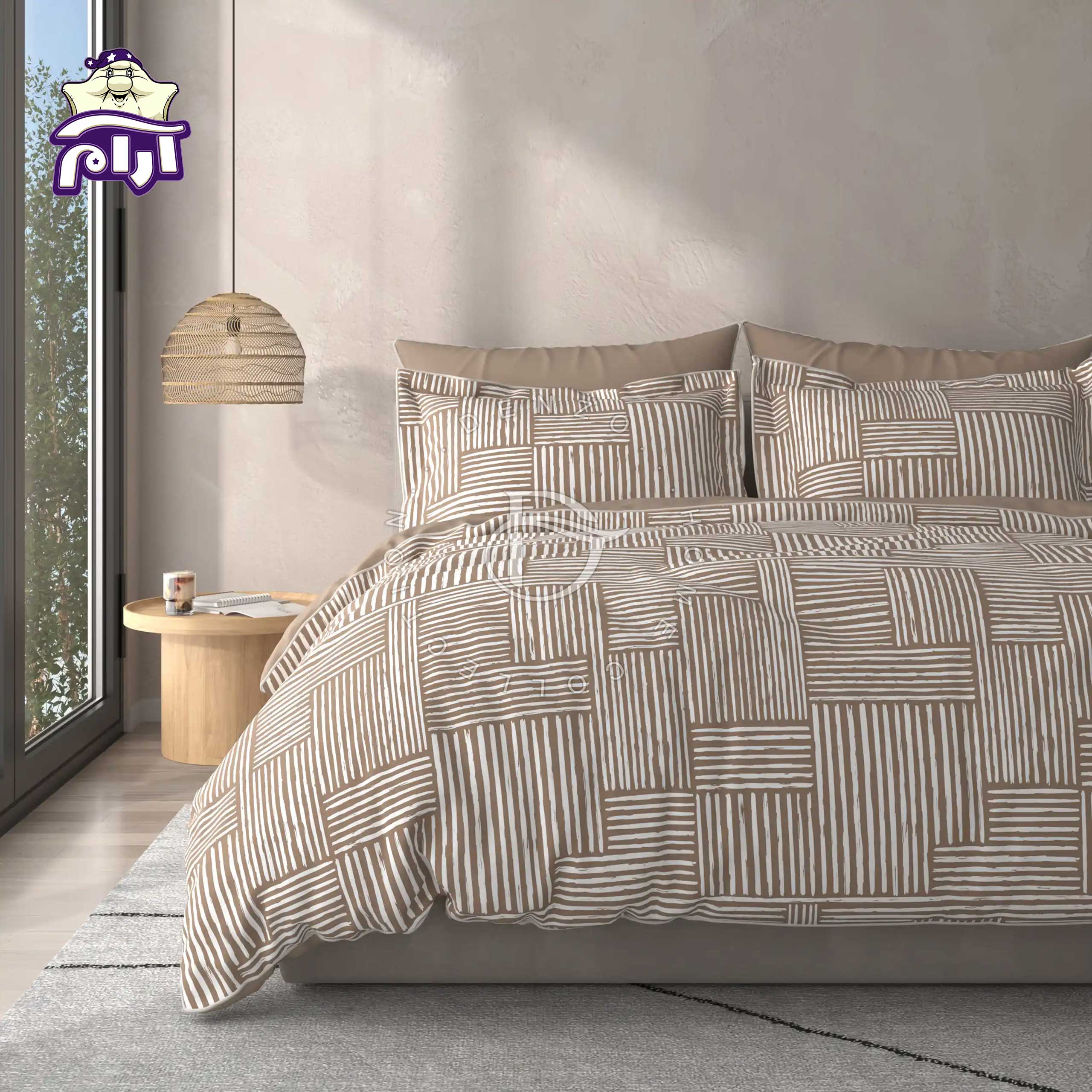 aramkhab.ir-Denzo-bedspread-service-code-140-1 سرویس روتختی لحاف یک نفره دنزو 5 تکه کد 140