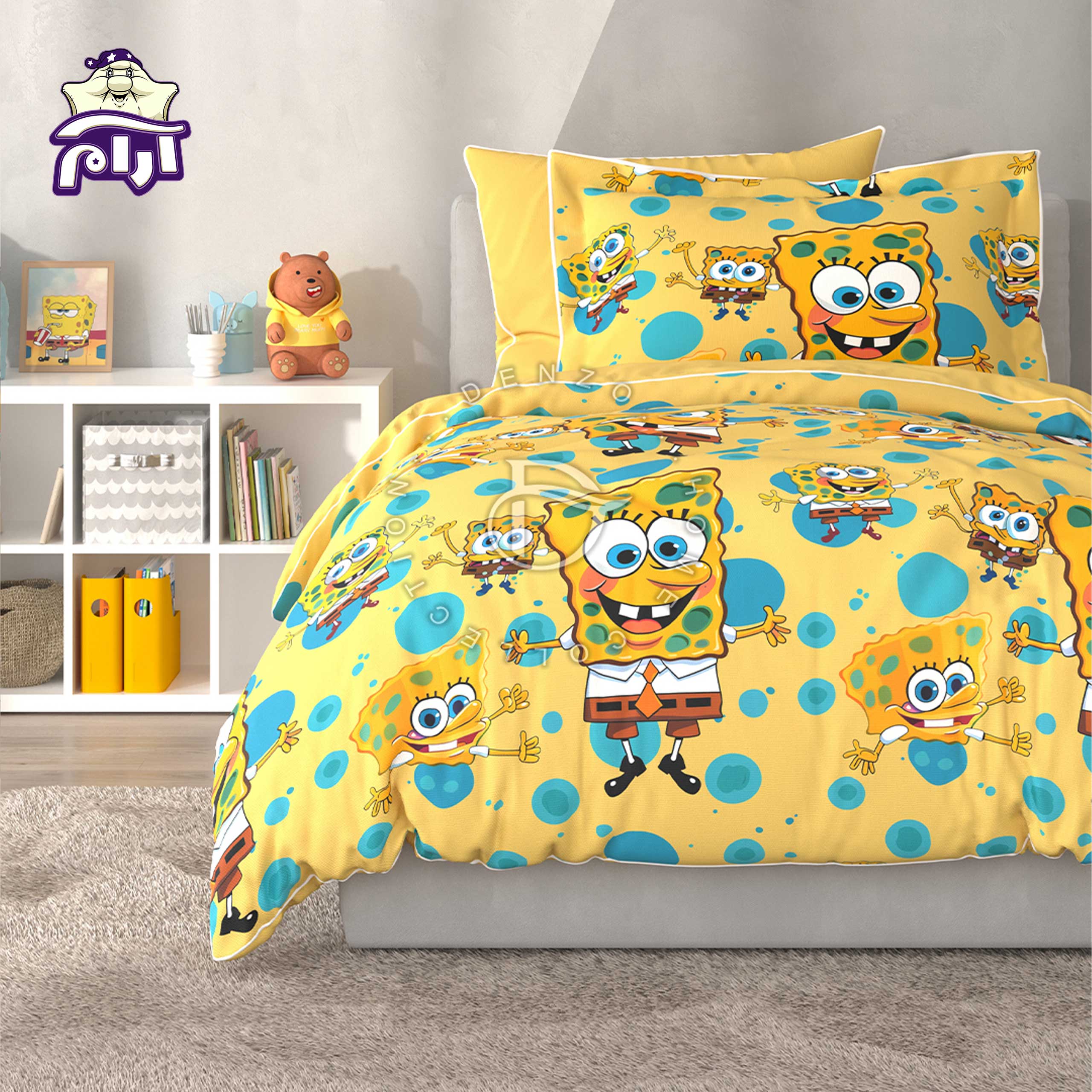 سرویس روتختی لحاف یک نفره دنزو 5 تکه کد 1015