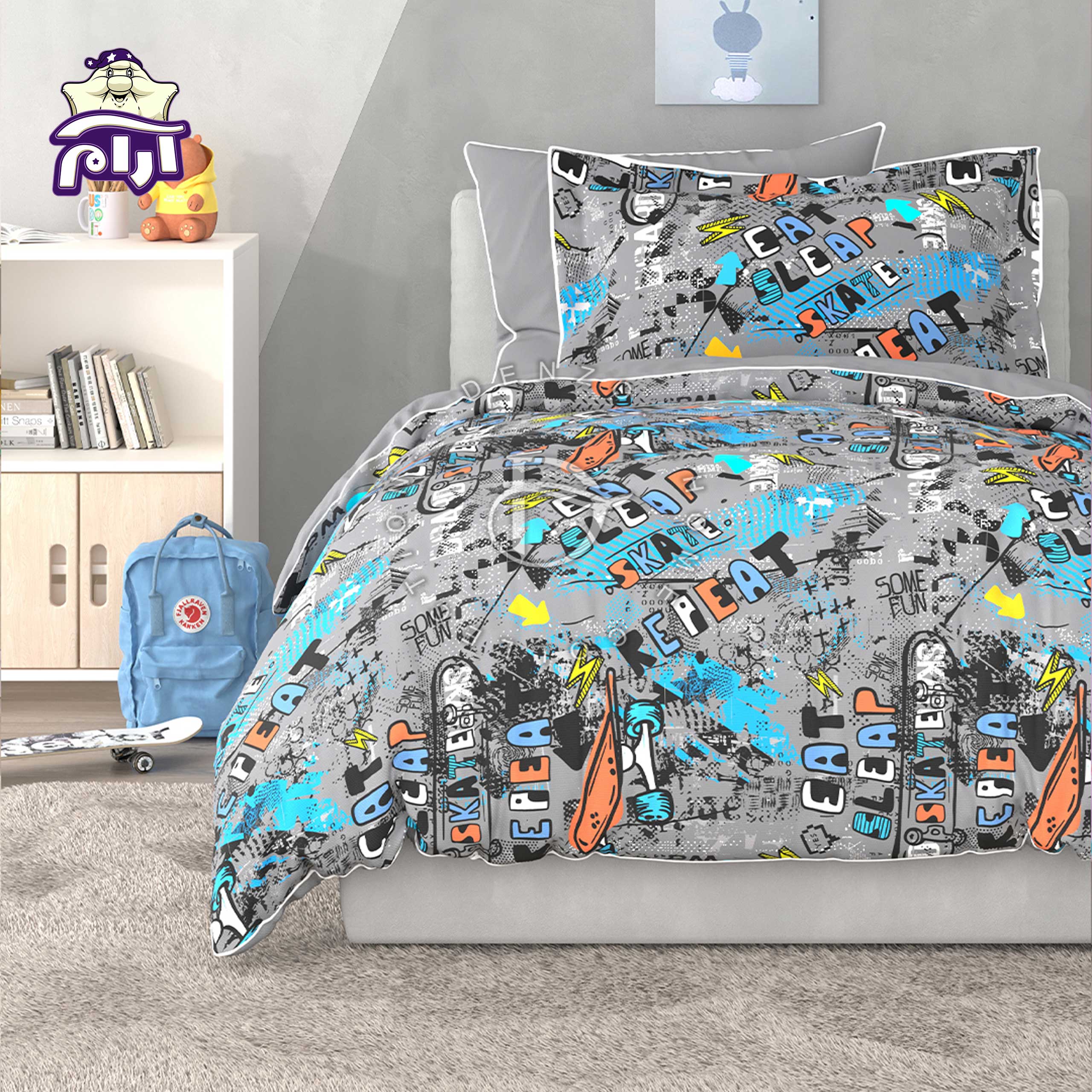 سرویس روتختی لحاف یک نفره دنزو 5 تکه کد 1016