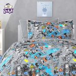 سرویس ملحفه یک نفره دنزو 4 تکه کد 1016