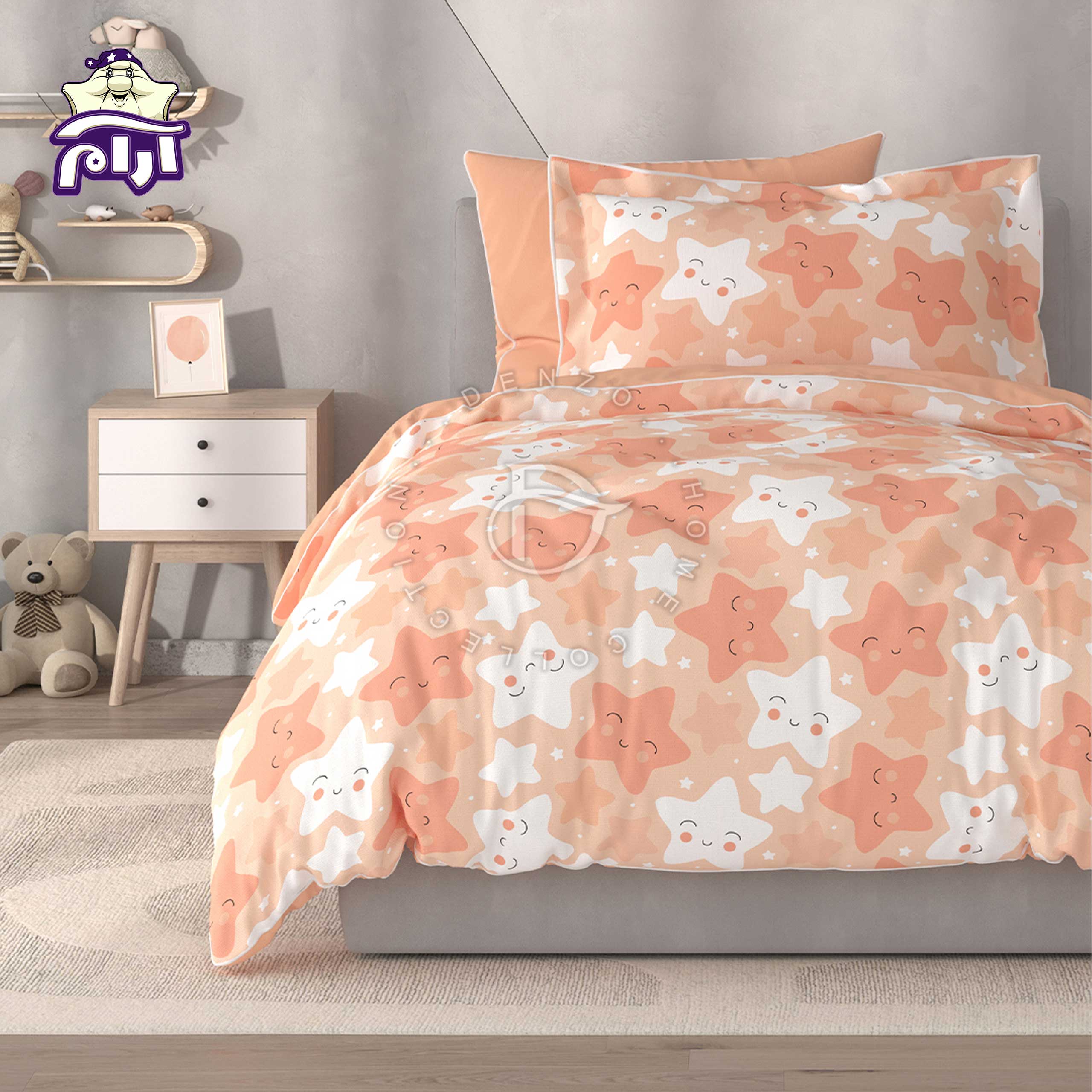 aramkhab.com-Denzo-bedspread-service-code-1018-1 سرویس روتختی لحاف یک نفره دنزو 5 تکه کد 1018