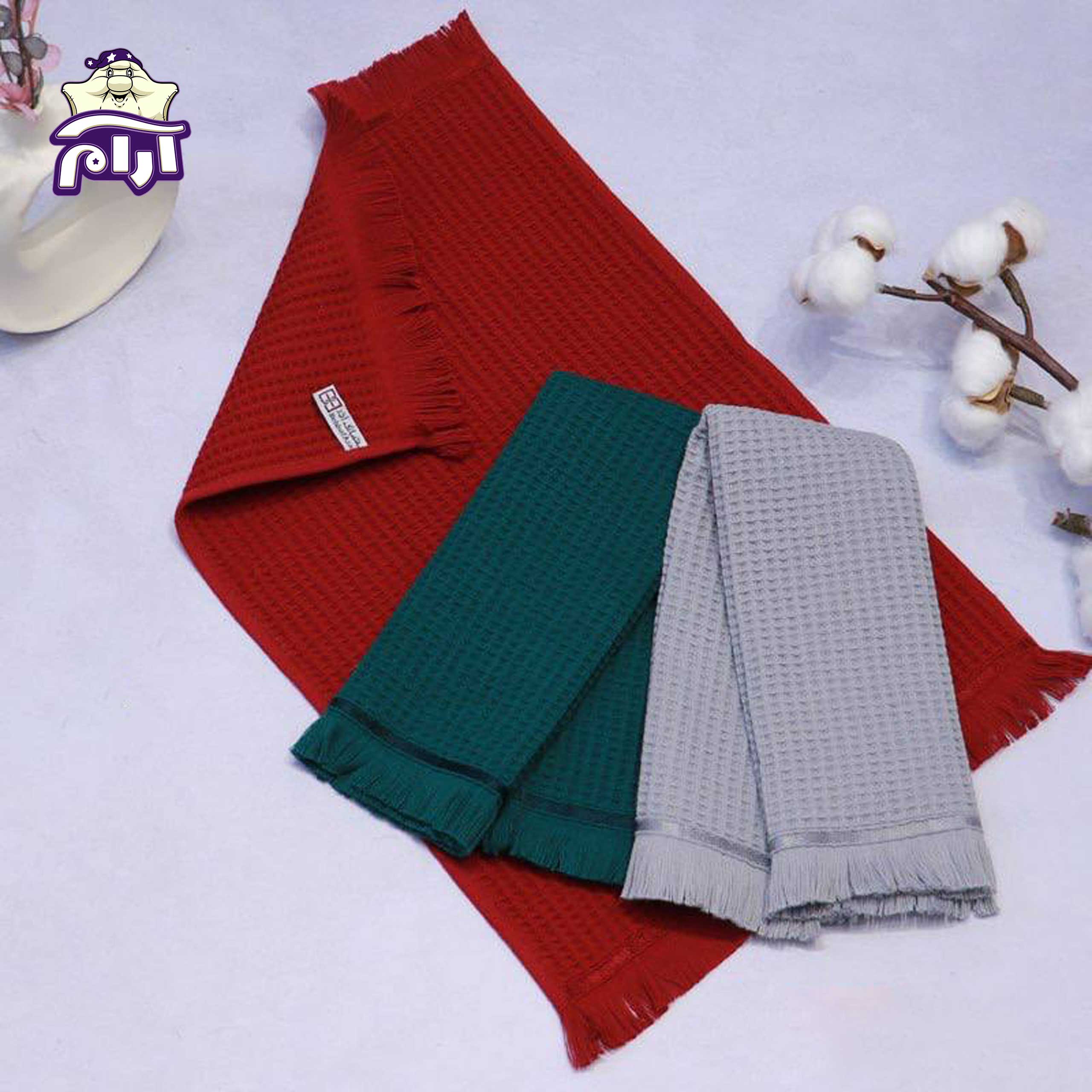 aramkhab.com-behbaf-azar-small-piki-hand-towel-2 حوله دستی بهباف آذر مدل پیکه سایز 50×30 سانتیمتر