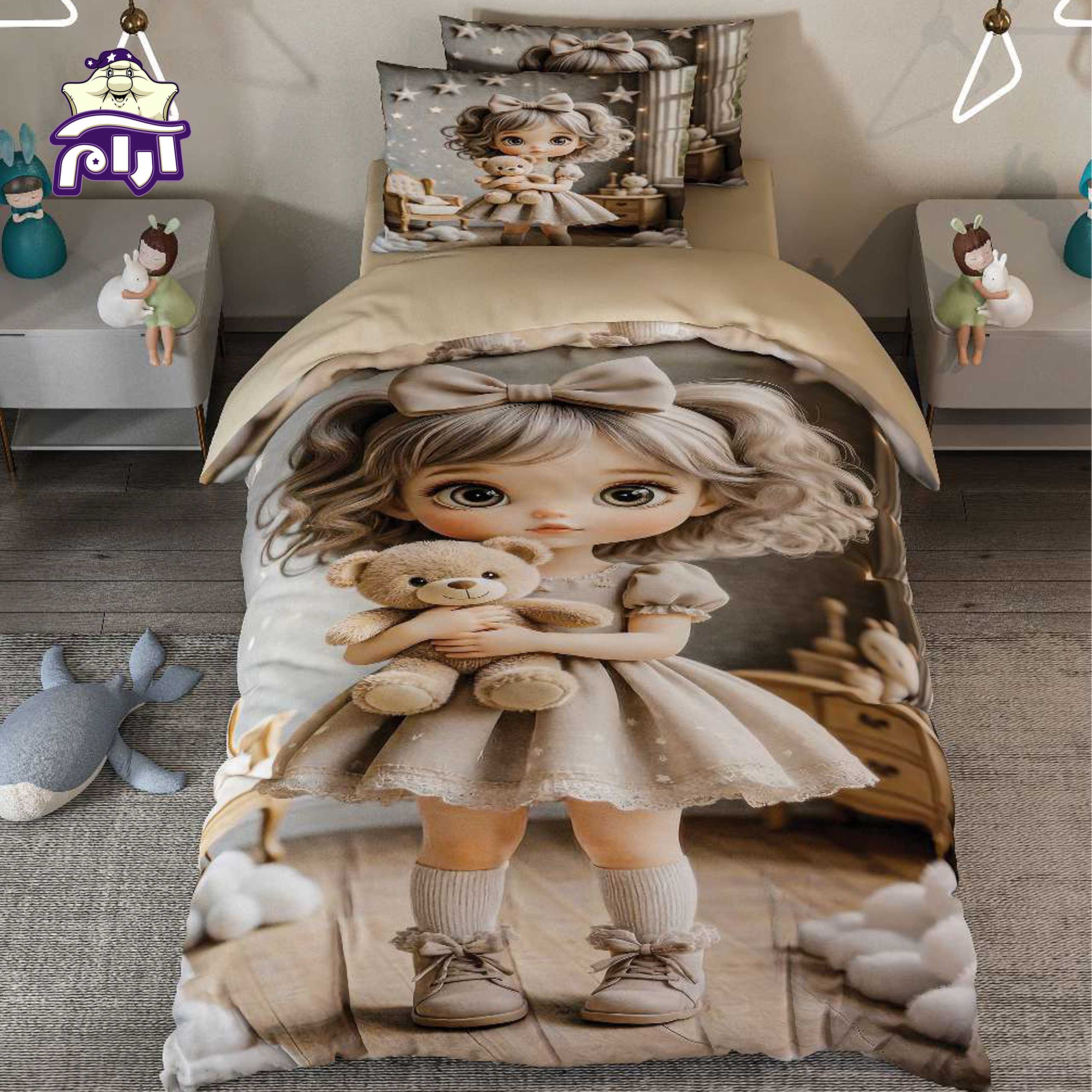سرویس روتختی لحاف یک نفره دنزو 5 تکه کد 1045