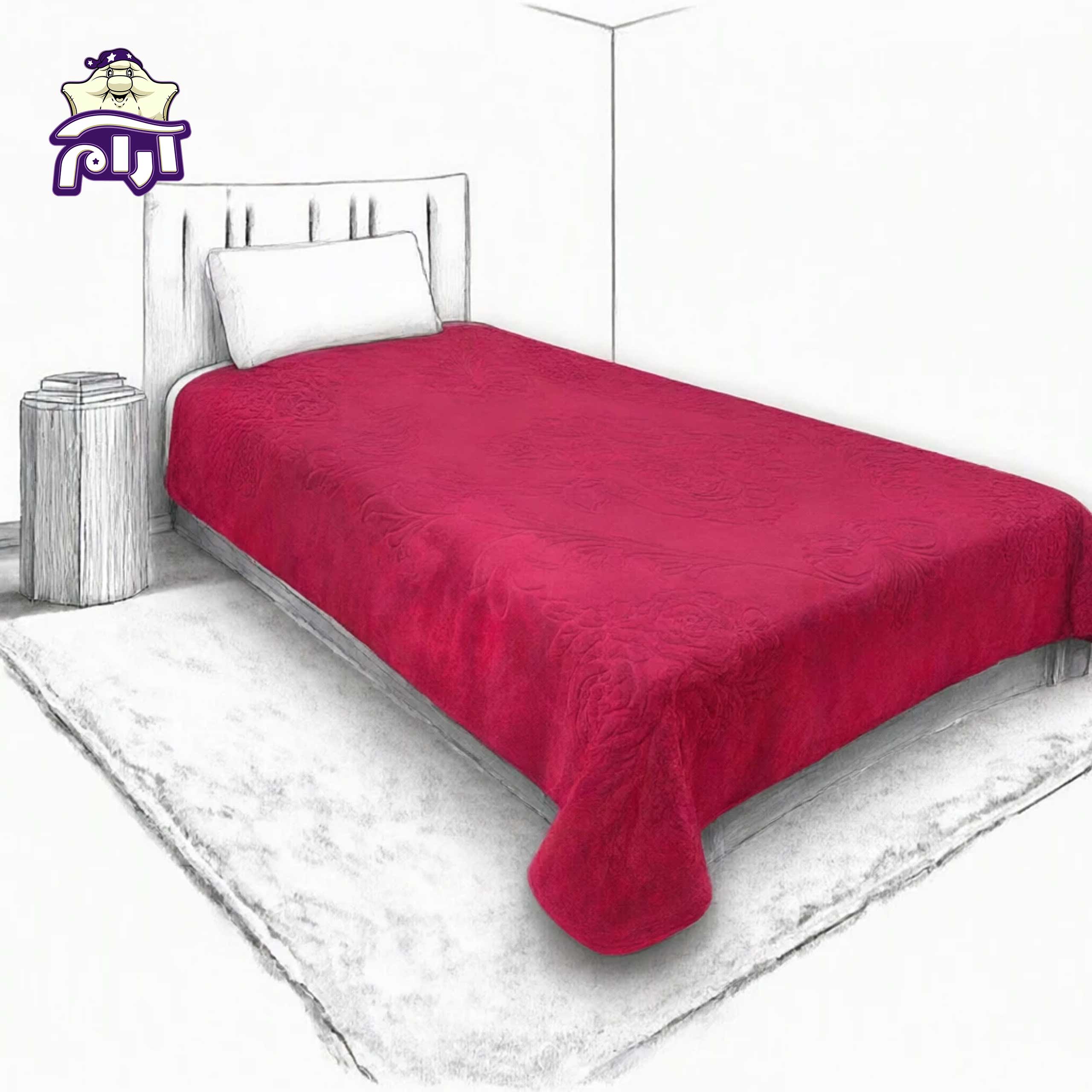 aramkhab.com-bartar-Double-person-golbaft-blanket,-Pink-60020-1 پتو گلبافت یک نفره برتر صورتی 60020